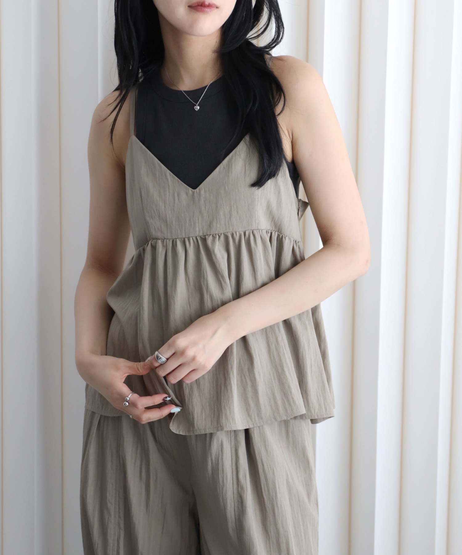 model：164cm. 着用サイズ：FREE