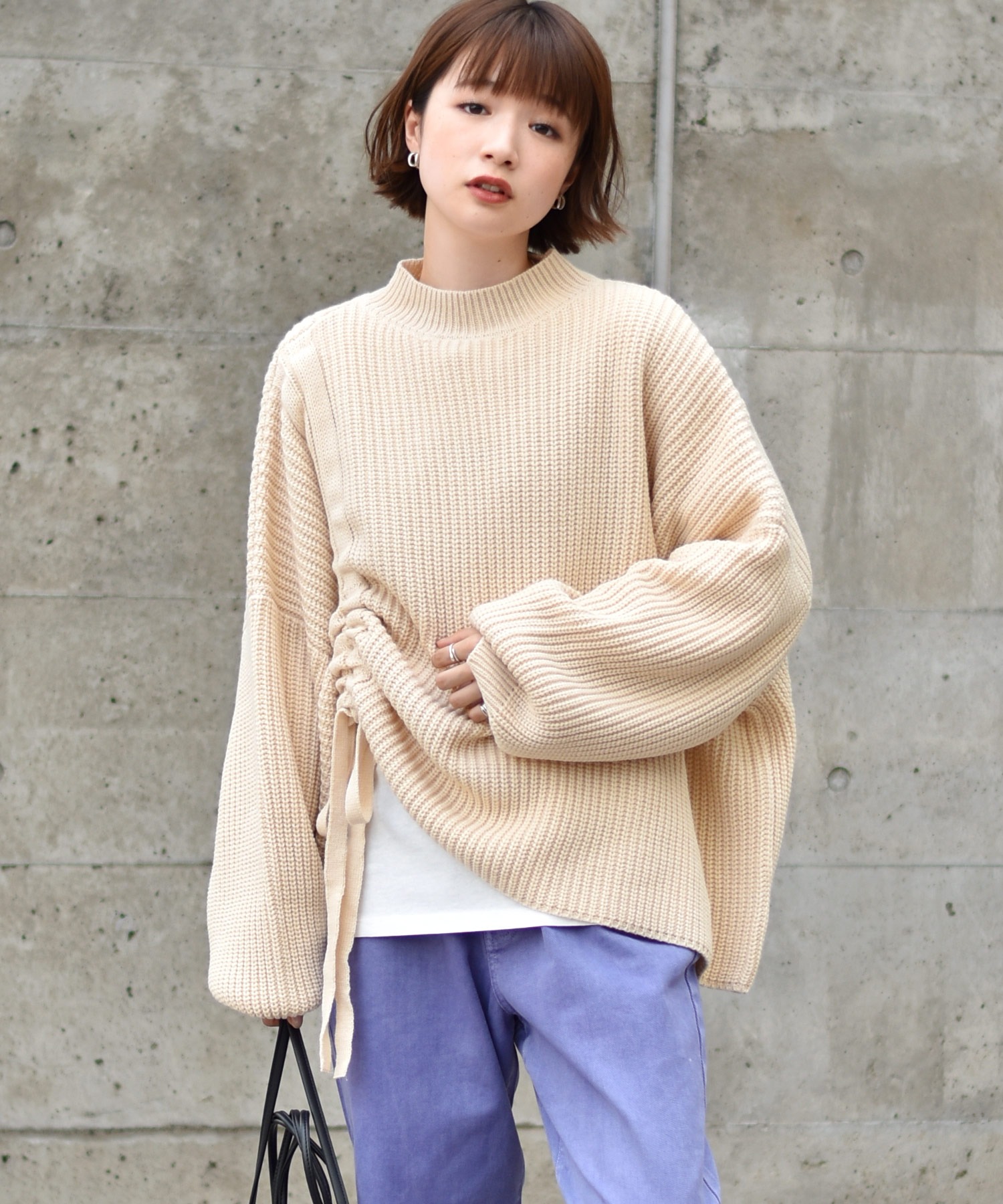 ドロストハイネックニット Retro Girl Retro Girl Online Store レトロガールオンラインストア