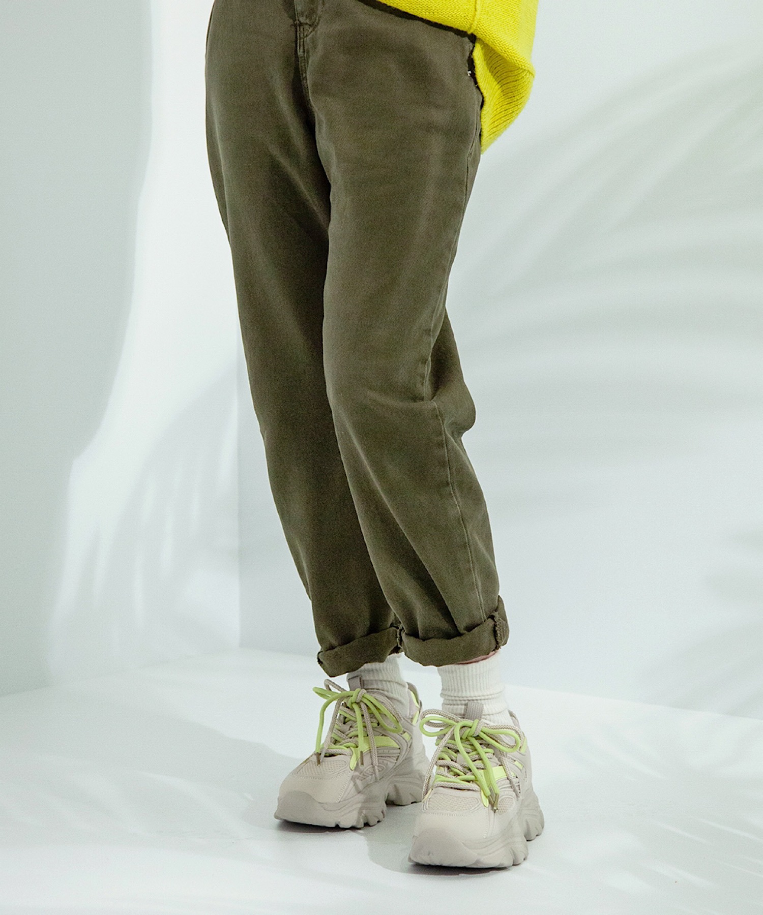 軽量/284g/厚底/5cm/カップインソール】カラーラインスニーカー ALL