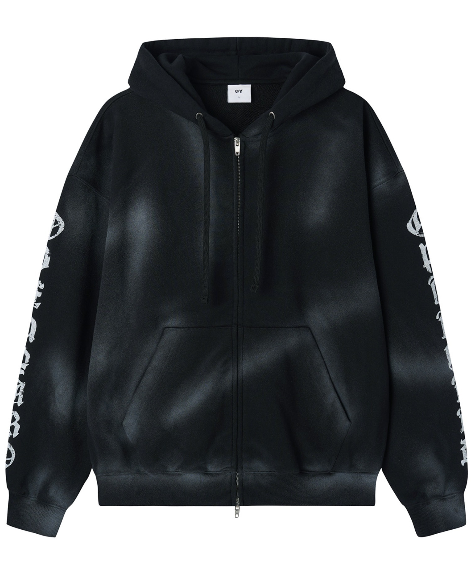 OY/オーワイ』DIRTY SPRAY EFFECT HOODIE ZIP UP/スプレージップアップ