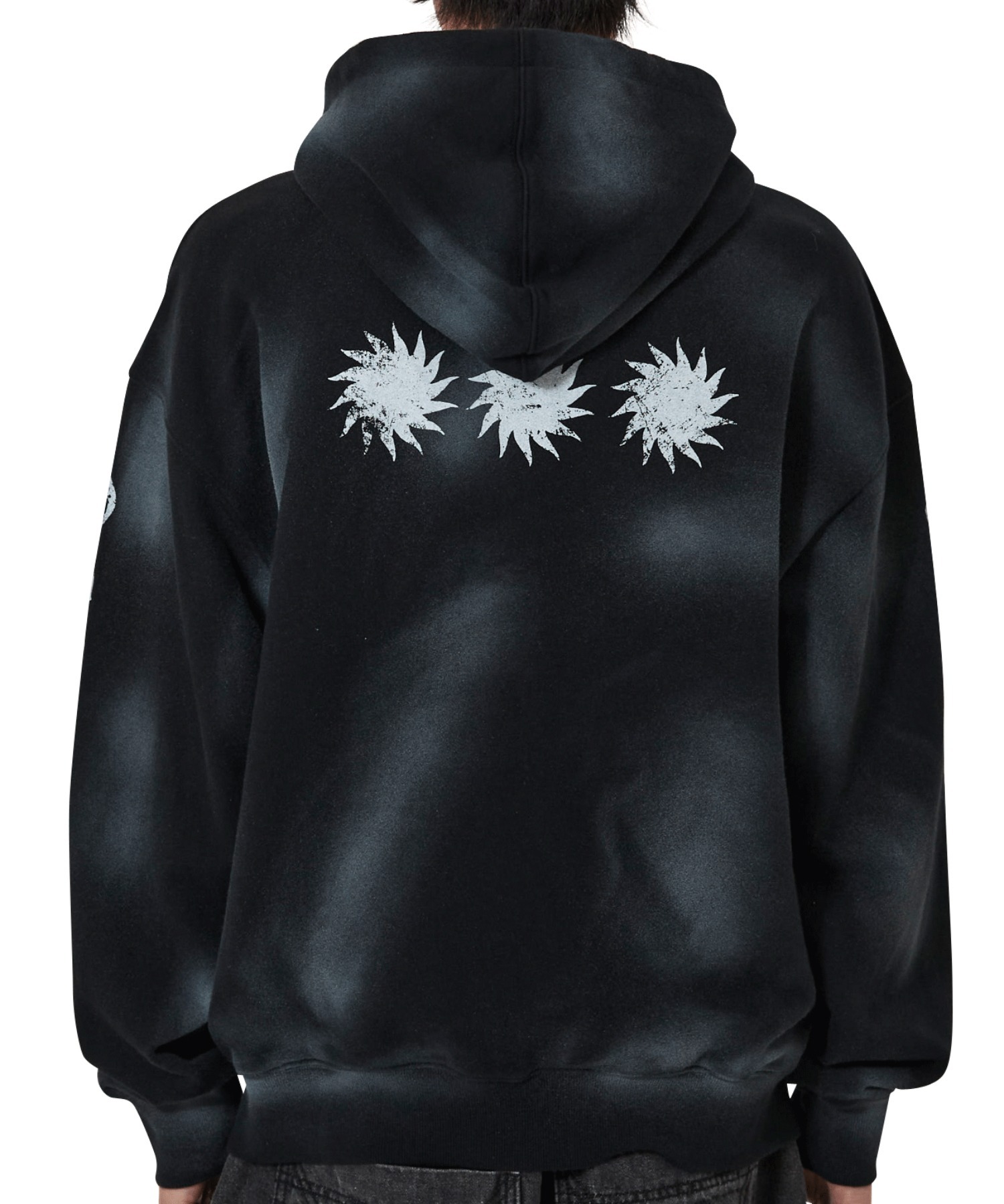 OY/オーワイ』DIRTY SPRAY EFFECT HOODIE ZIP UP/スプレージップアップ 