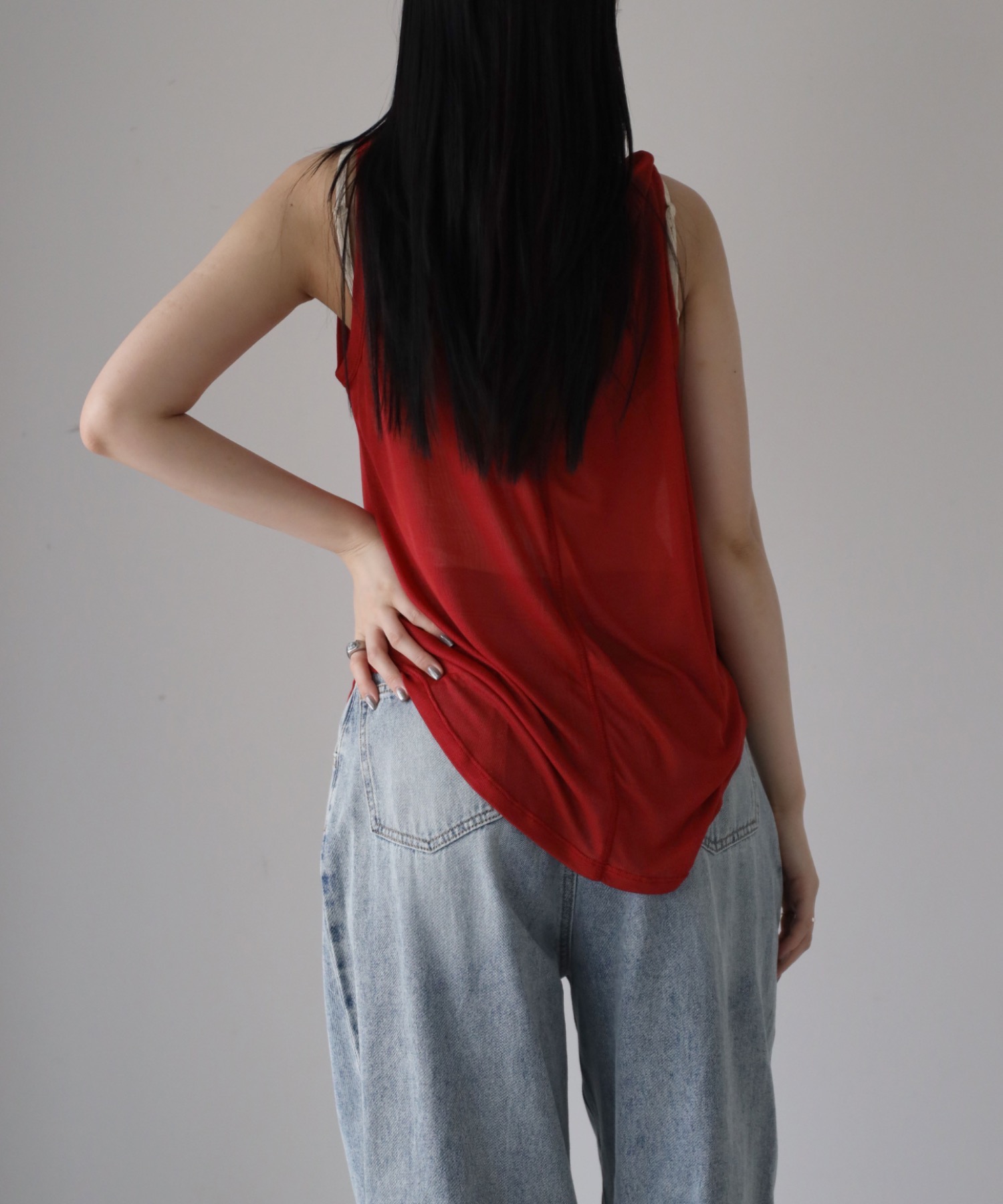 model：164cm. 着用サイズ：FREE