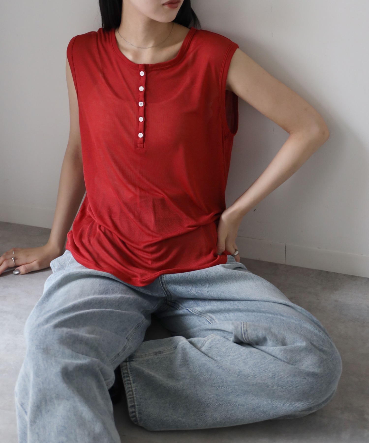 model：164cm. 着用サイズ：FREE