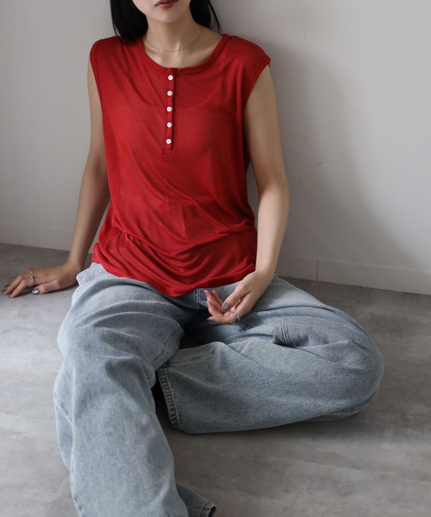model：164cm. 着用サイズ：FREE