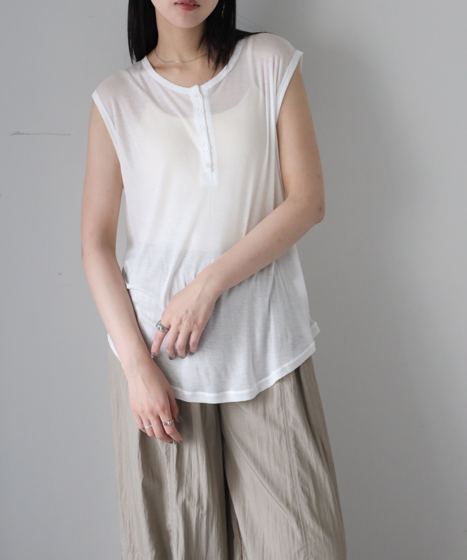 model：164cm. 着用サイズ：FREE