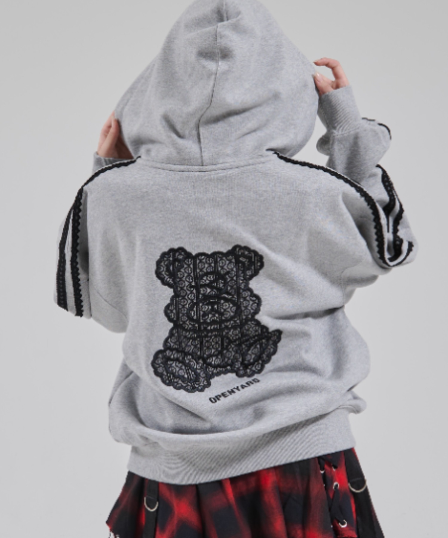 OY/オーワイ』LACE DOLLY HOODIE ZIP UP/レースオードリージップ