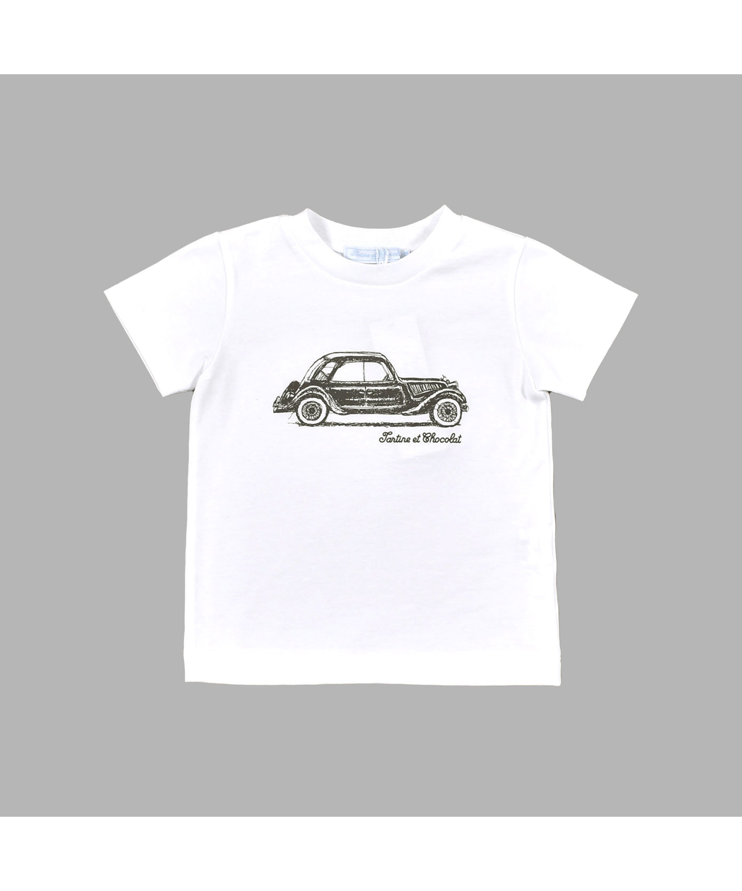 Tartine Et Chocolat 日本製 コットン Tcロゴ 車 プリント 半袖 Tシャツ 90 110cm