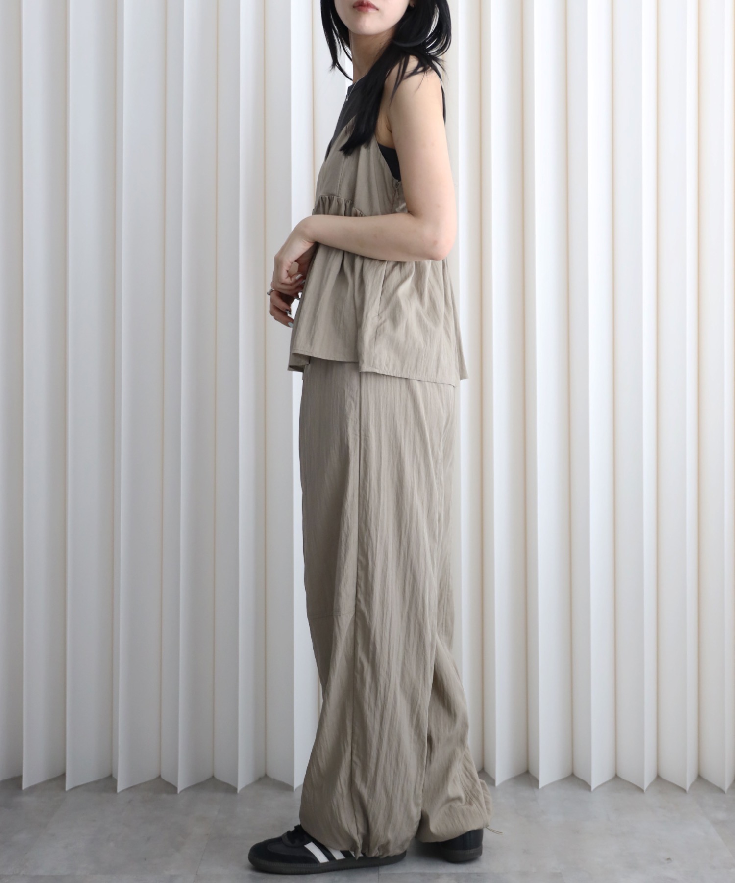model：164cm.  着用サイズ：FREE