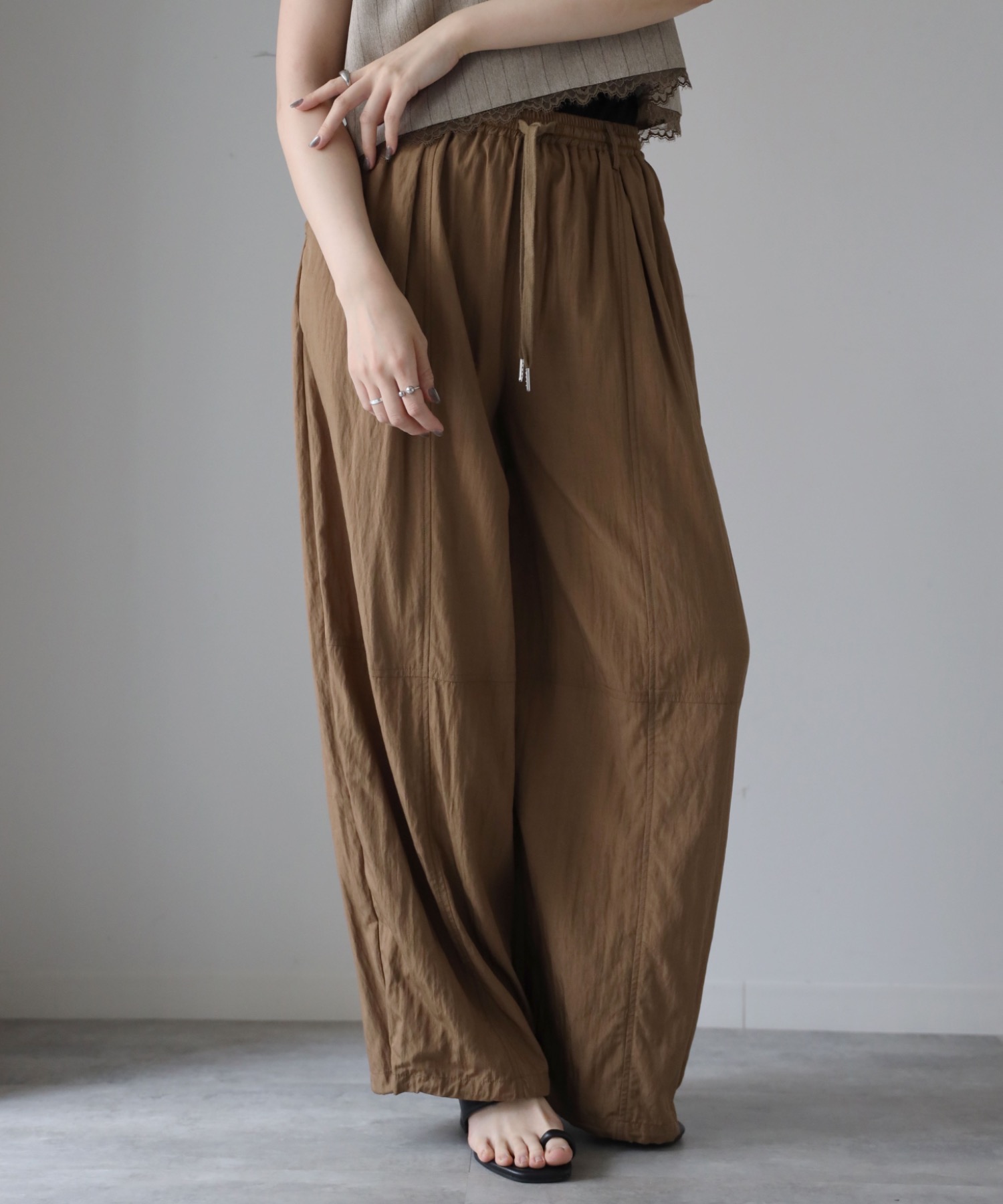model：164cm.  着用サイズ：FREE