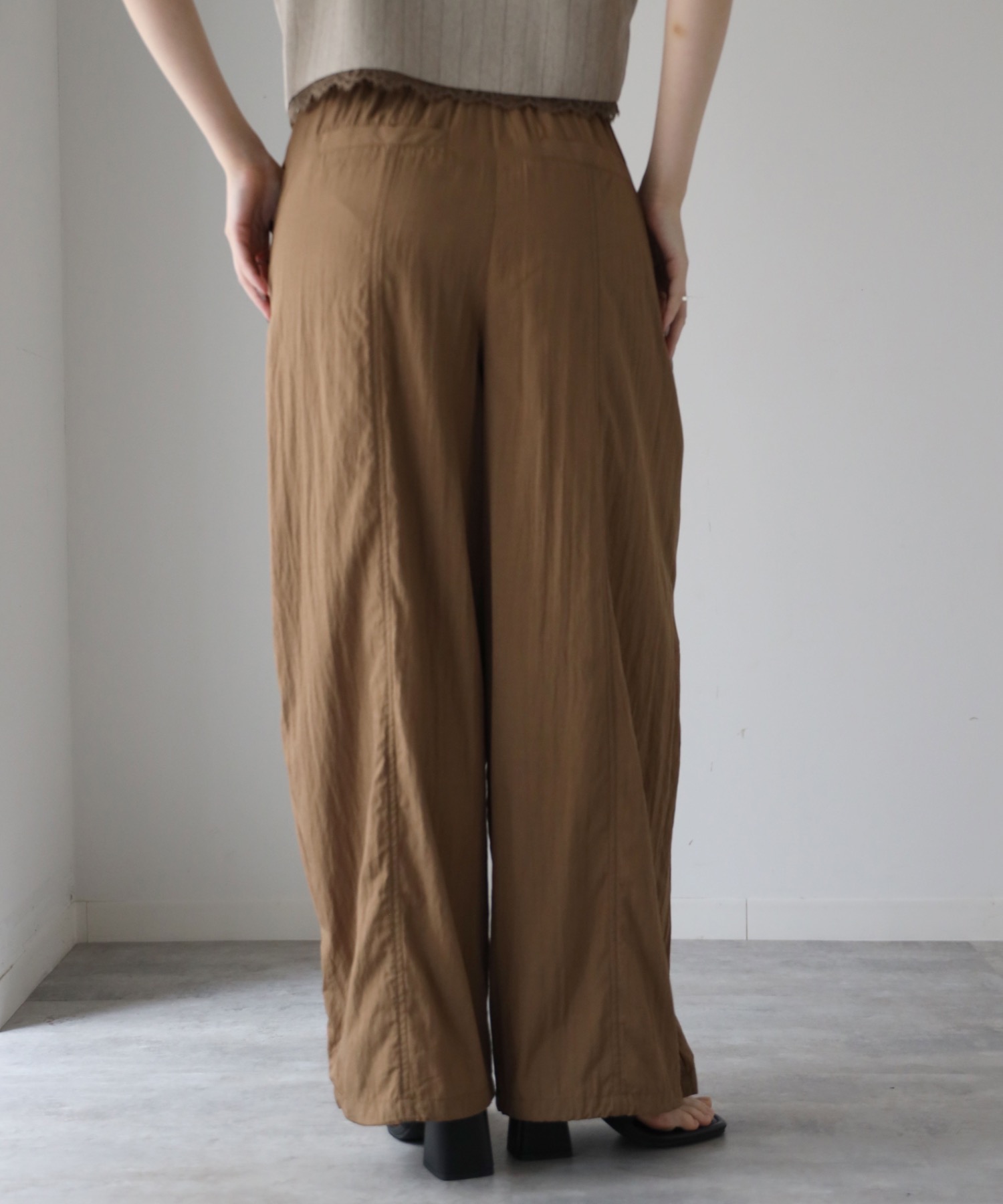 model：164cm.  着用サイズ：FREE