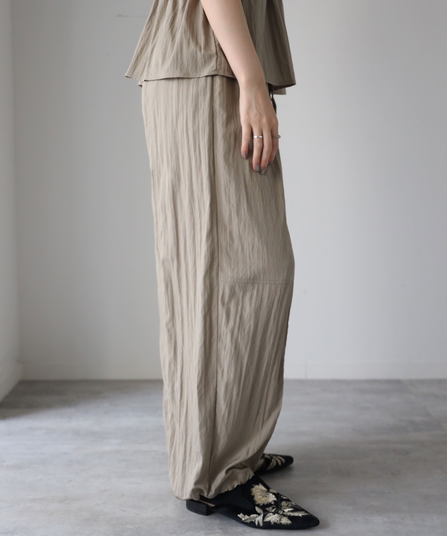 model：164cm.  着用サイズ：FREE