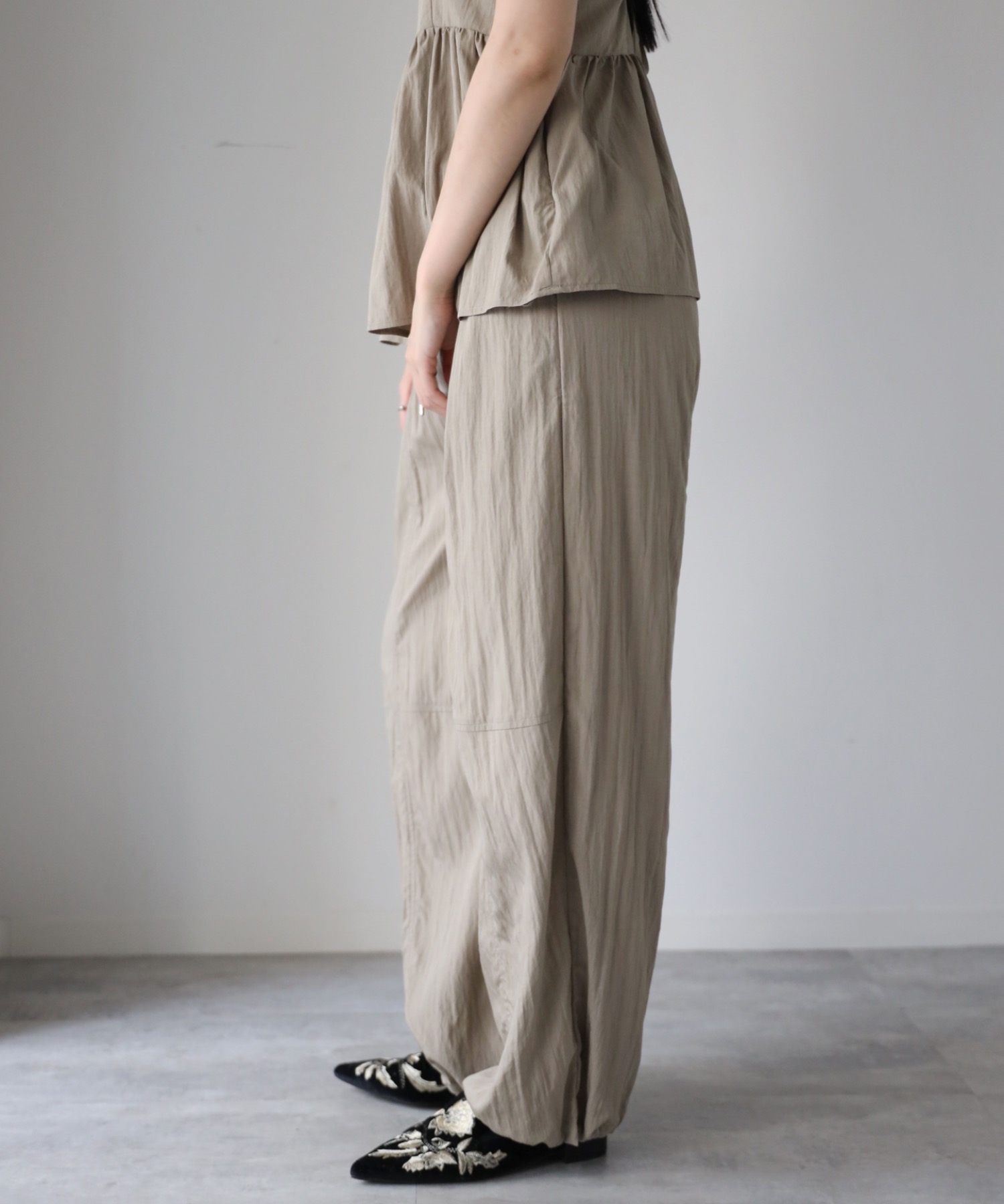 model：164cm.  着用サイズ：FREE