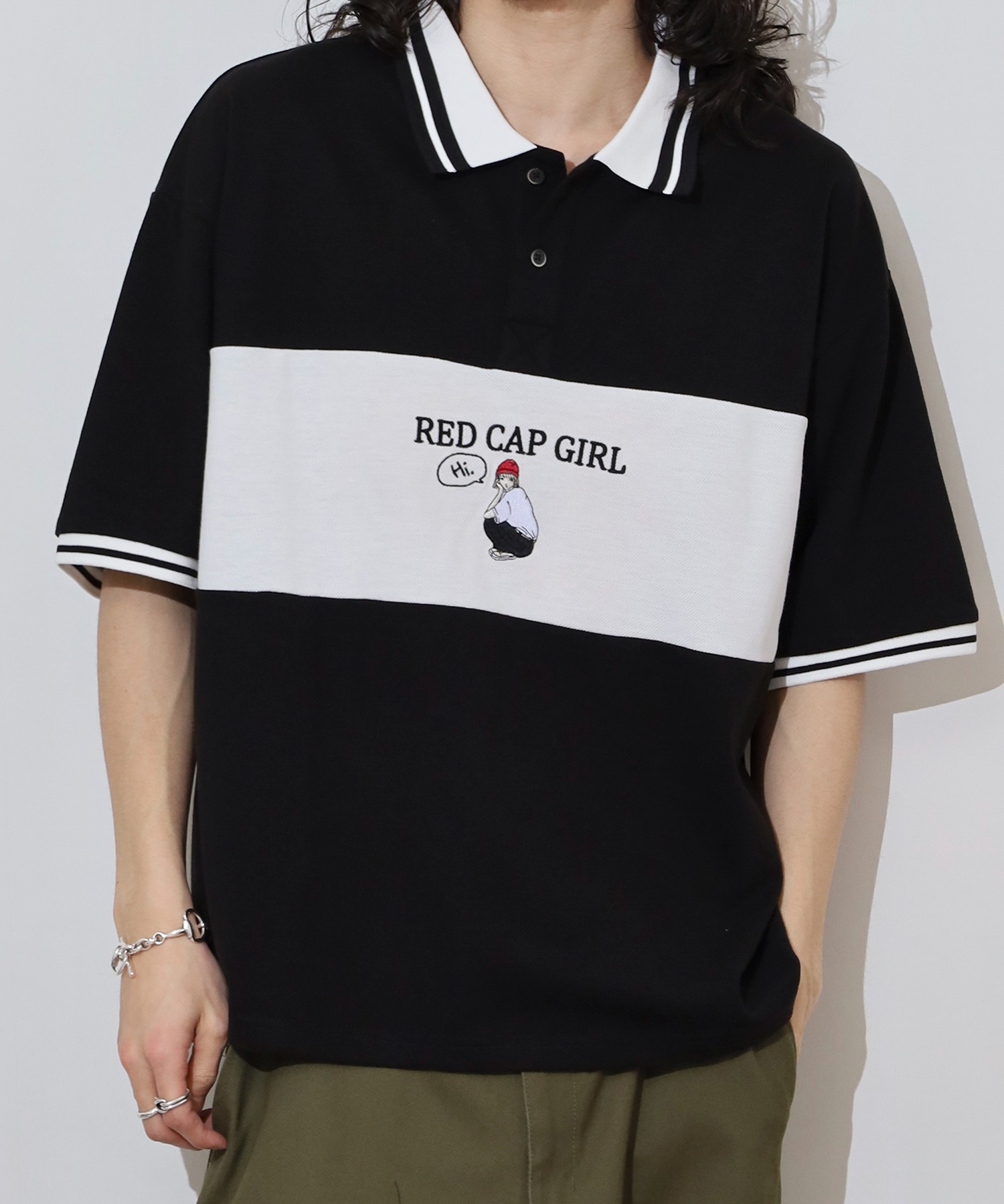 RED CAP GIRL Polo «Оленёнок» с принтом