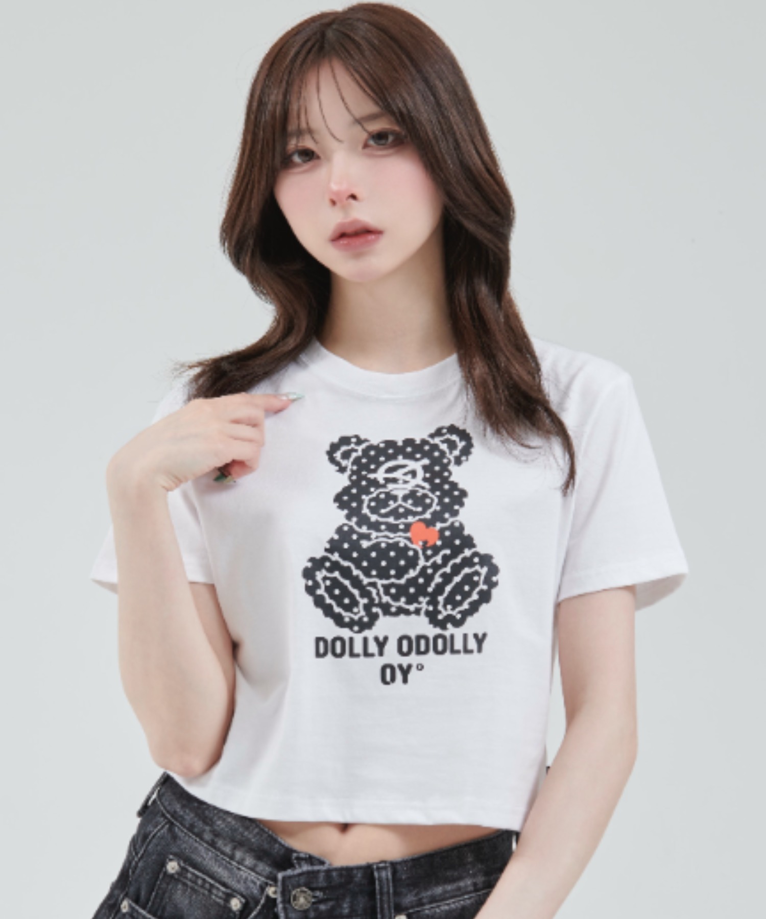 ★OY★OUTLINE ODOLLY TEE - WHITE★正規品/韓国直送料込/人気 OY TRIPLE PIXEL DOLLY ODOLLY TEE/全2色 | DAESE TOKYO
