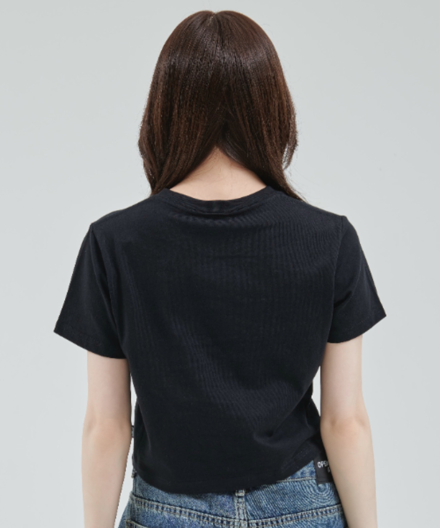 ★OY★CLOVER ODOLLY TEE - BLACK★正規品/韓国直送料込/人気 OY/オーワイ』DOT DOLLY CROPPED TEE/ドットドリークロップ半袖T