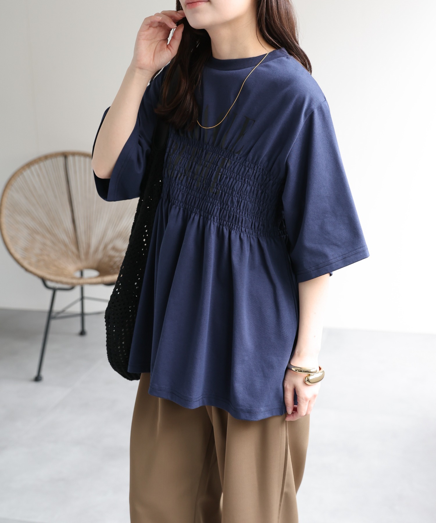 model：156cm 着用サイズ：FREE