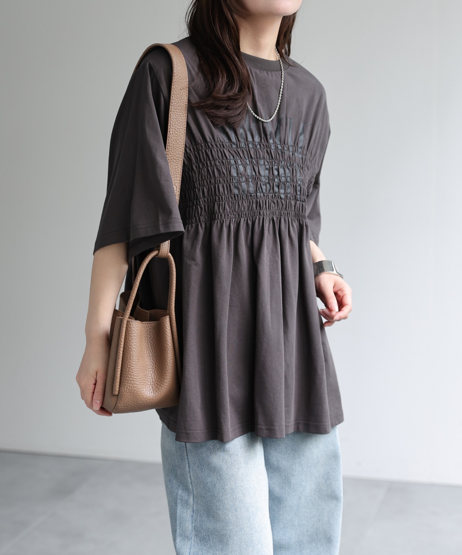 model：156cm 着用サイズ：FREE