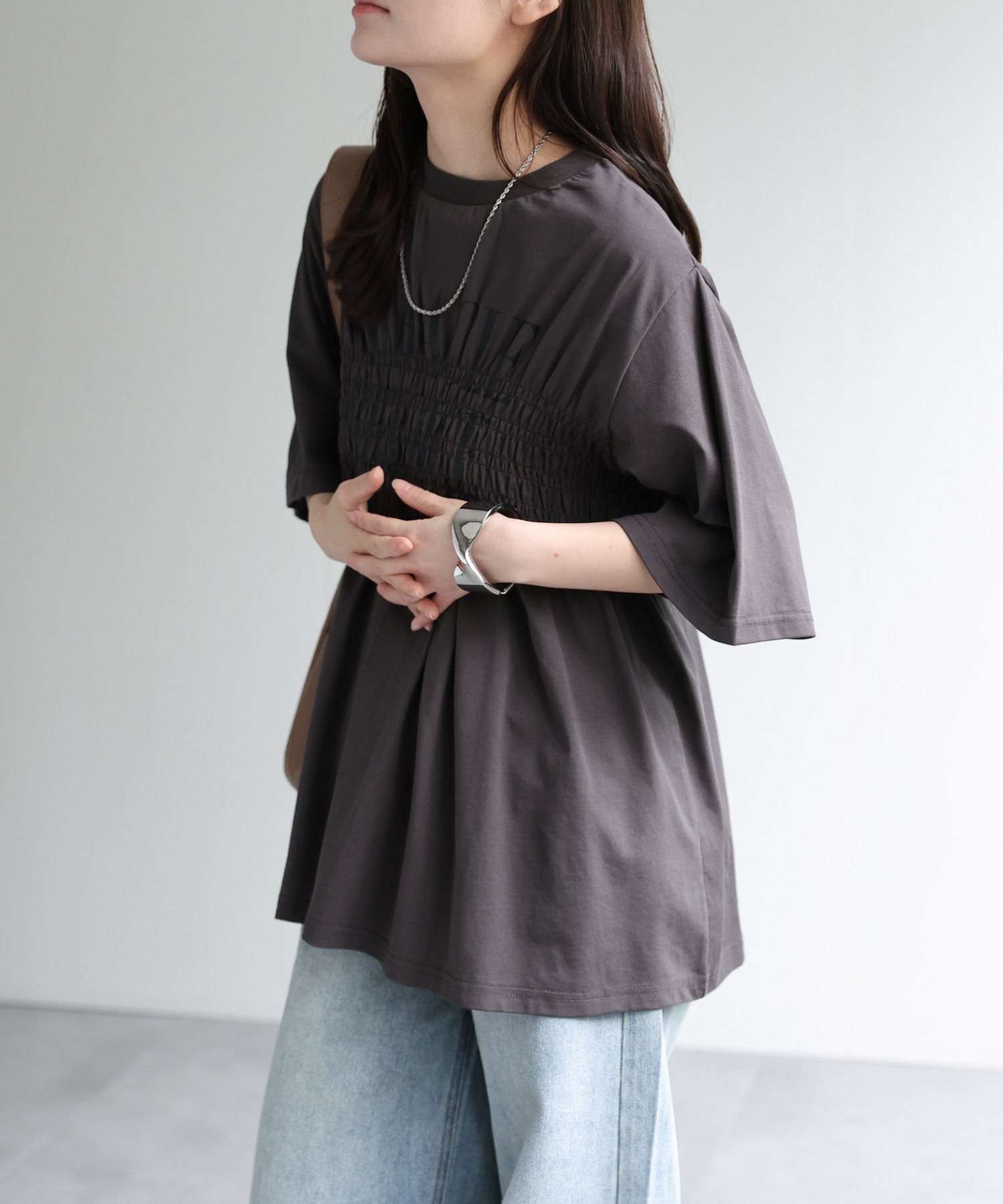 model：156cm 着用サイズ：FREE