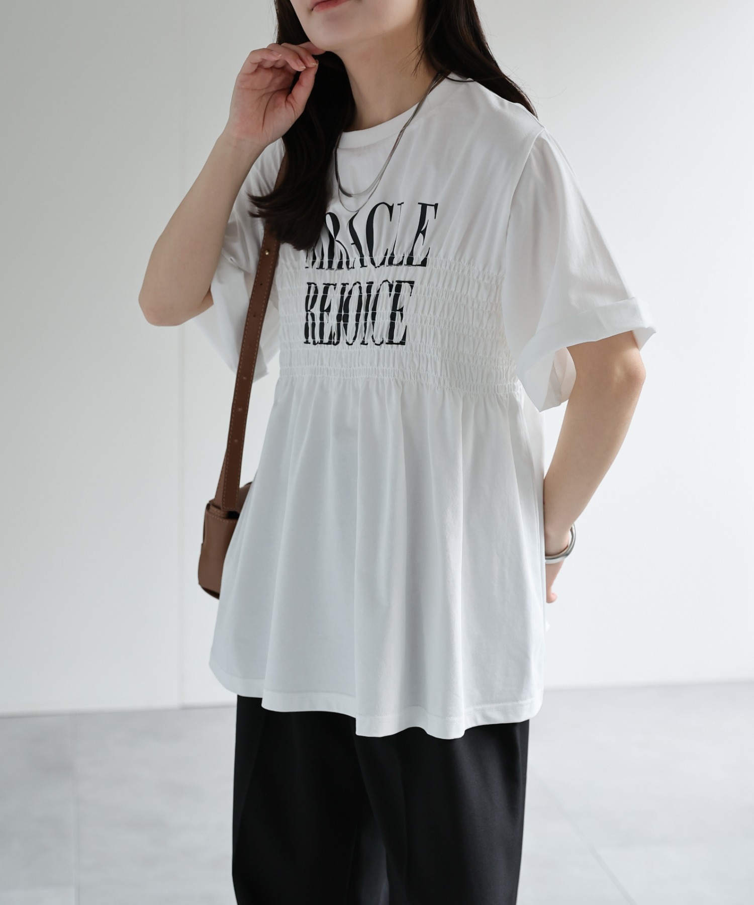 model：156cm 着用サイズ：FREE