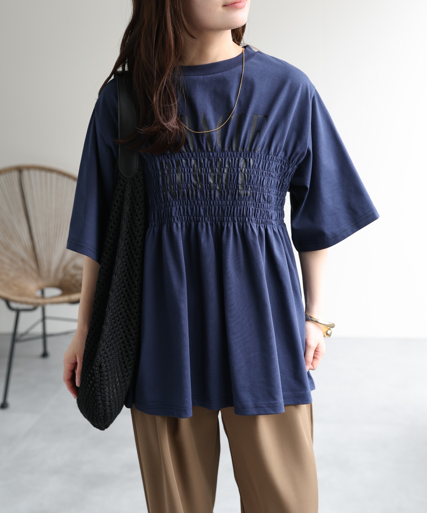 model：156cm 着用サイズ：FREE