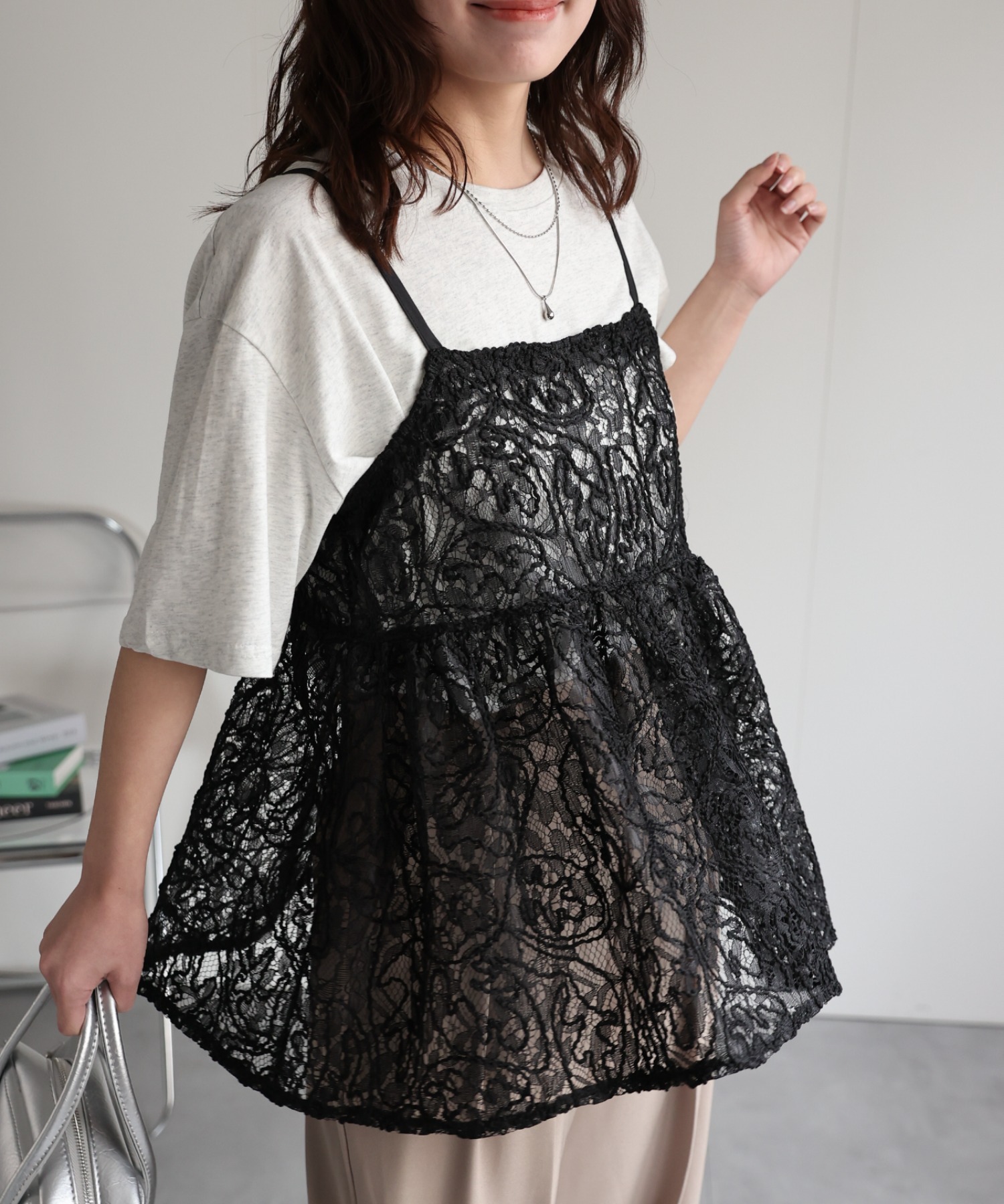 model：156cm 着用サイズ：FREE