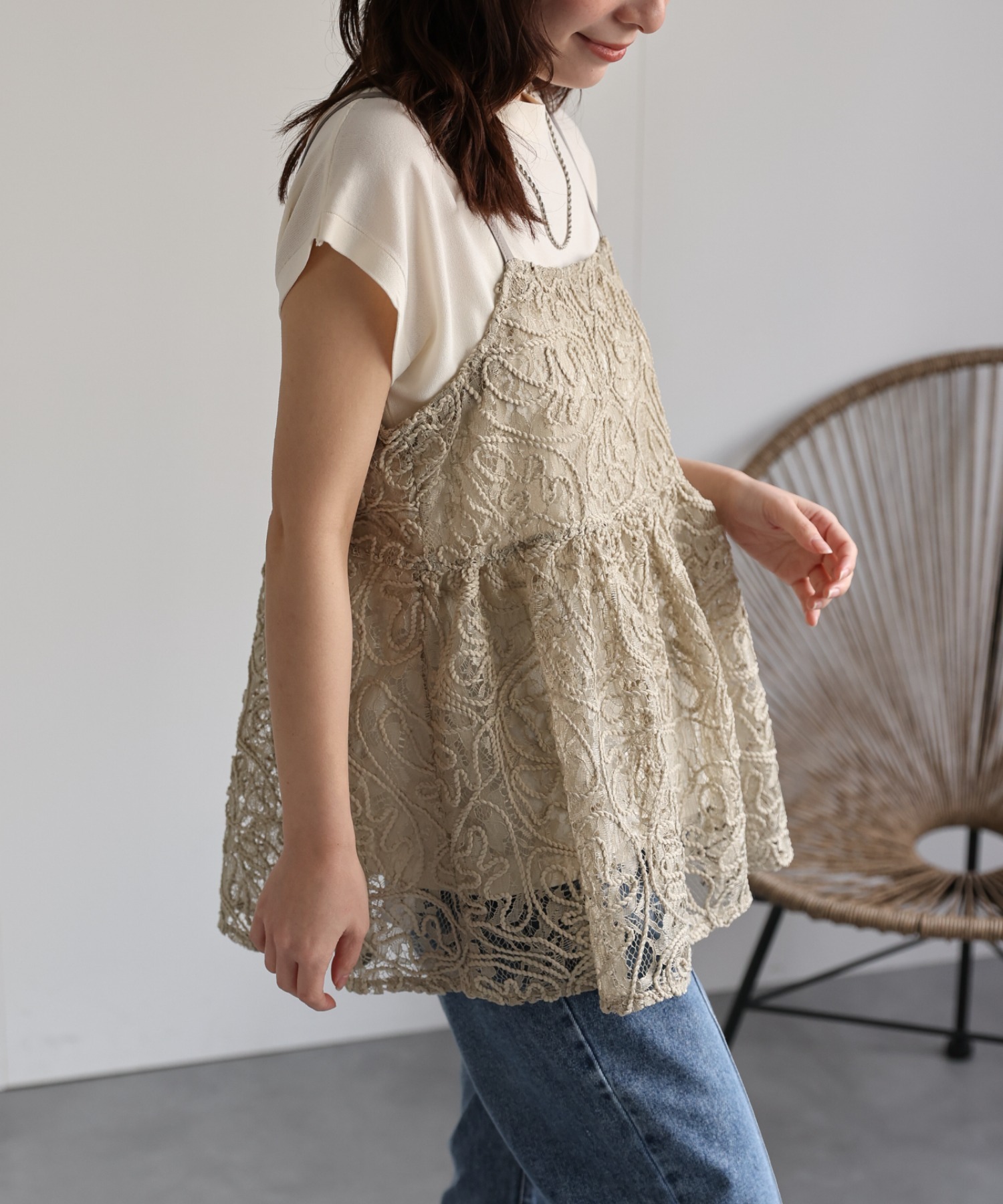 model：156cm 着用サイズ：FREE
