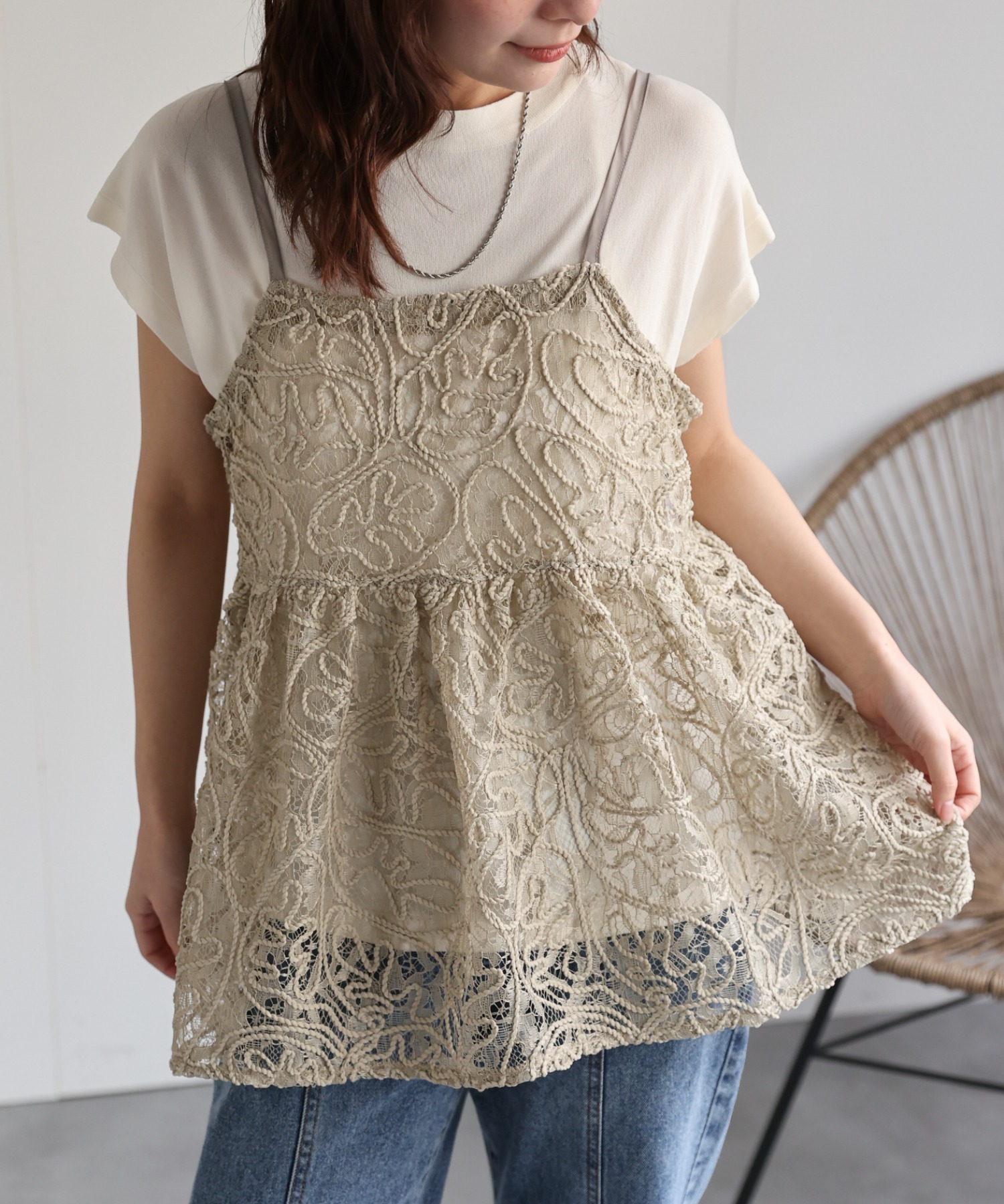 model：156cm 着用サイズ：FREE