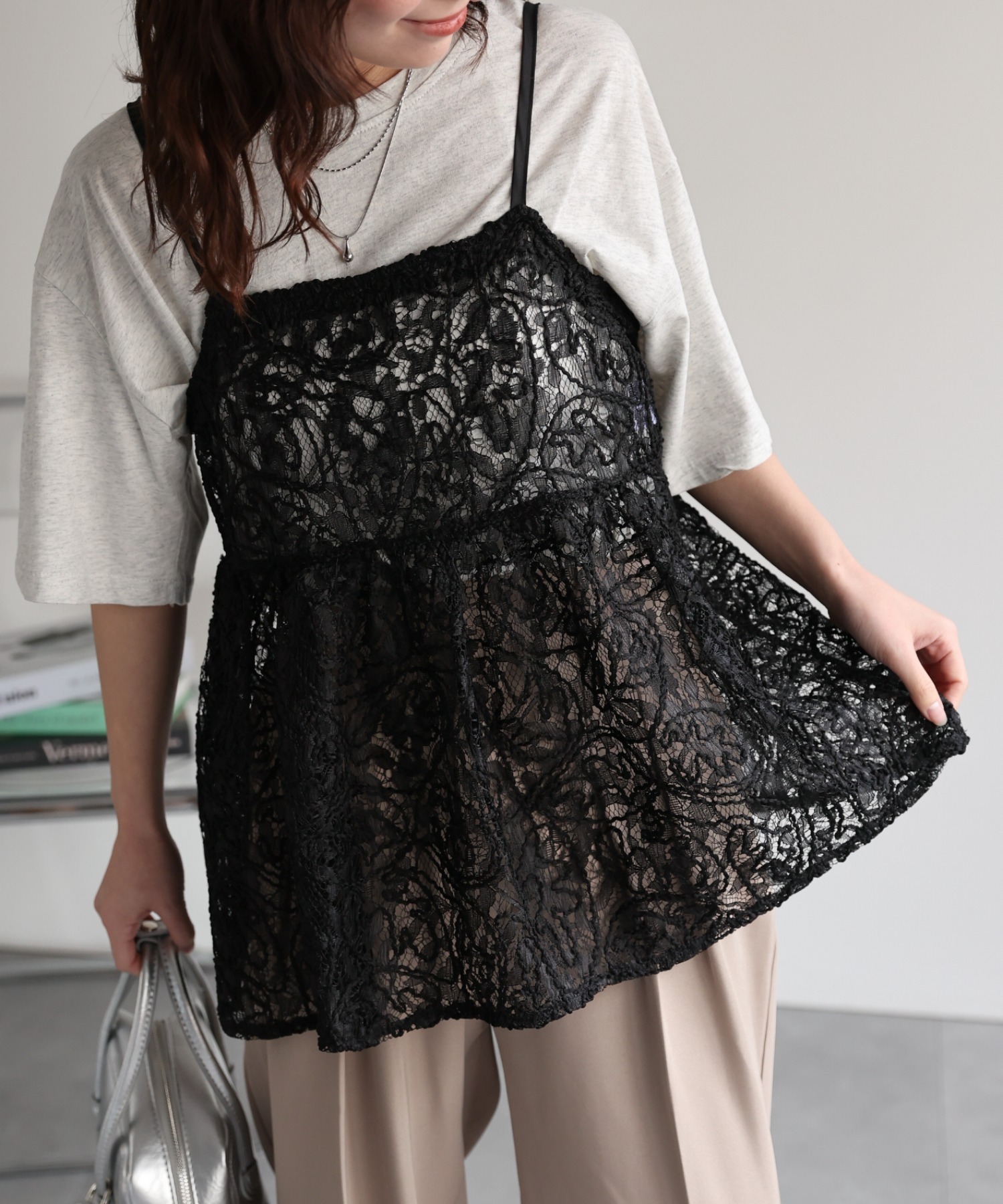 model：156cm 着用サイズ：FREE