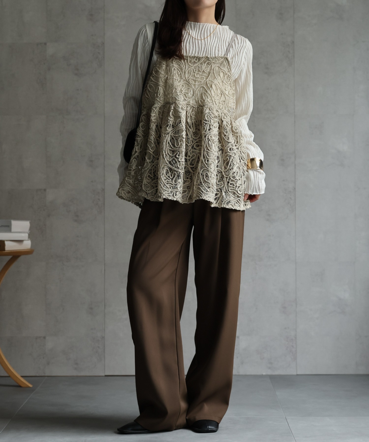 model：156cm 着用サイズ：FREE
