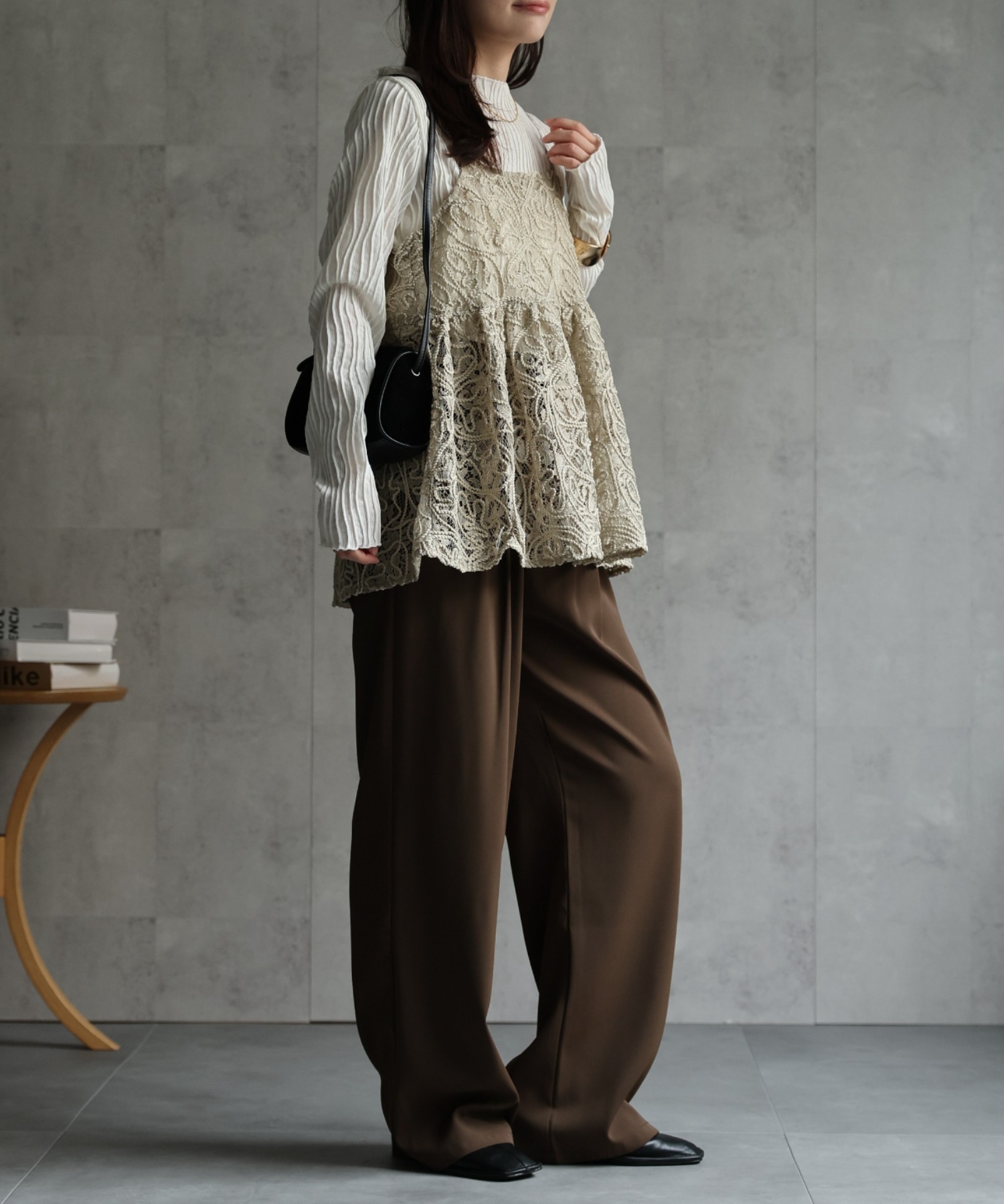 model：156cm 着用サイズ：FREE