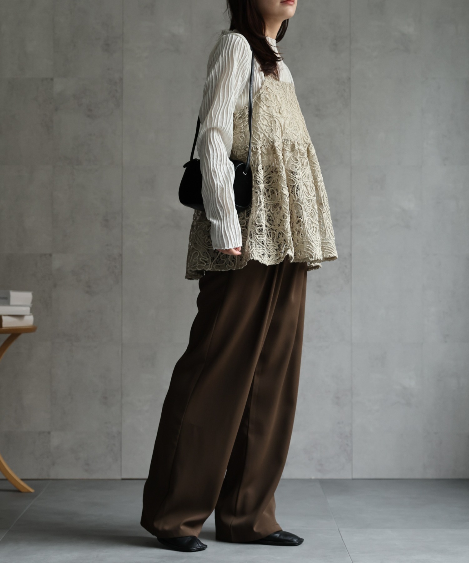 model：156cm 着用サイズ：FREE
