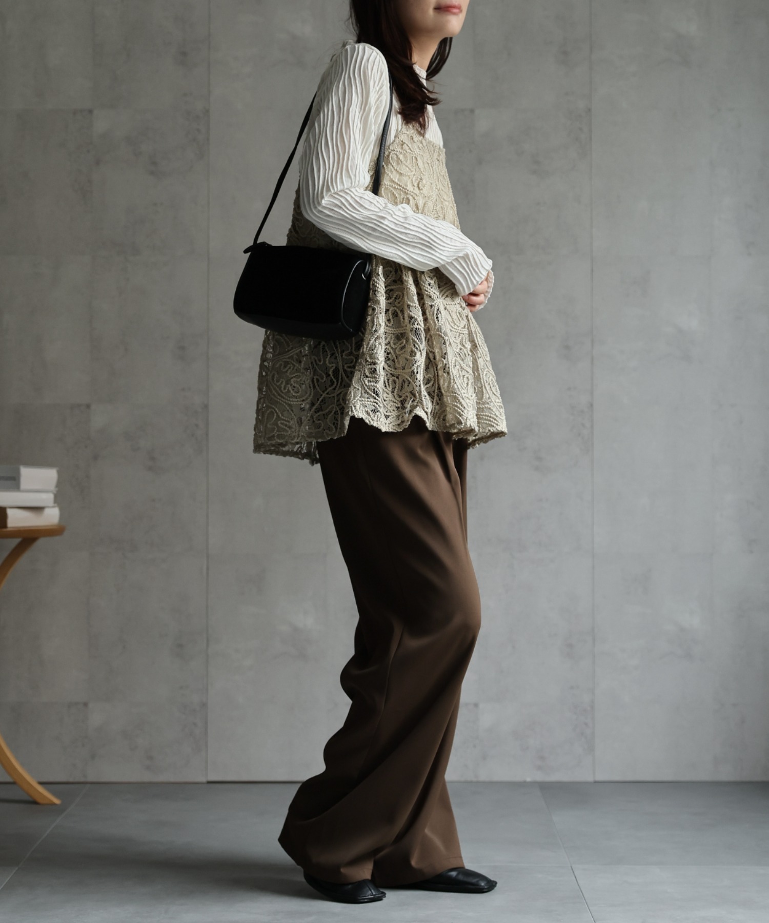 model：156cm 着用サイズ：FREE