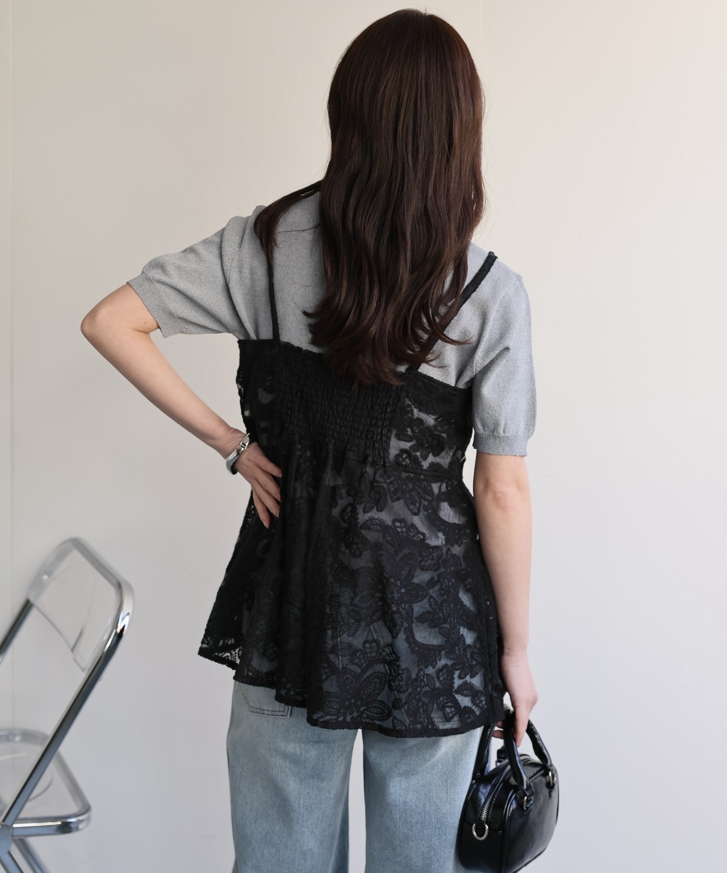 model：156cm 着用サイズ：FREE
