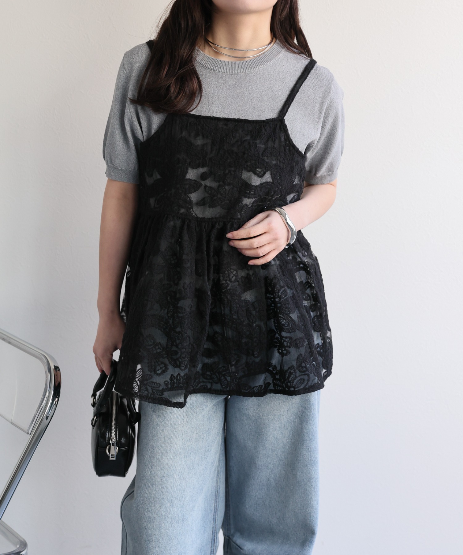 model：156cm 着用サイズ：FREE