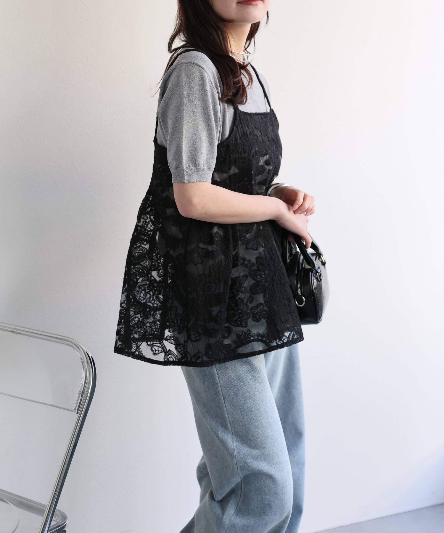model：156cm 着用サイズ：FREE