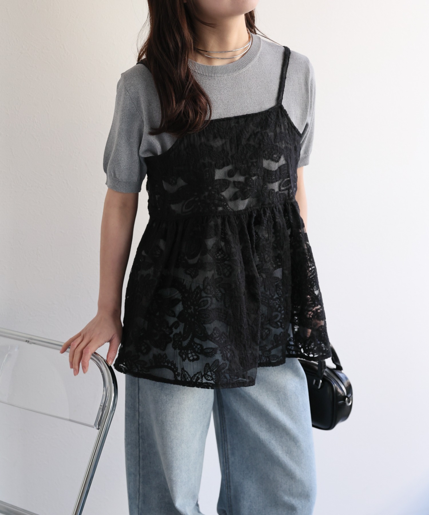 model：156cm 着用サイズ：FREE