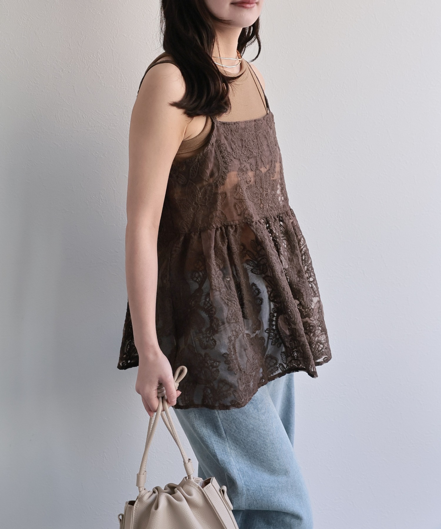 model：156cm 着用サイズ：FREE