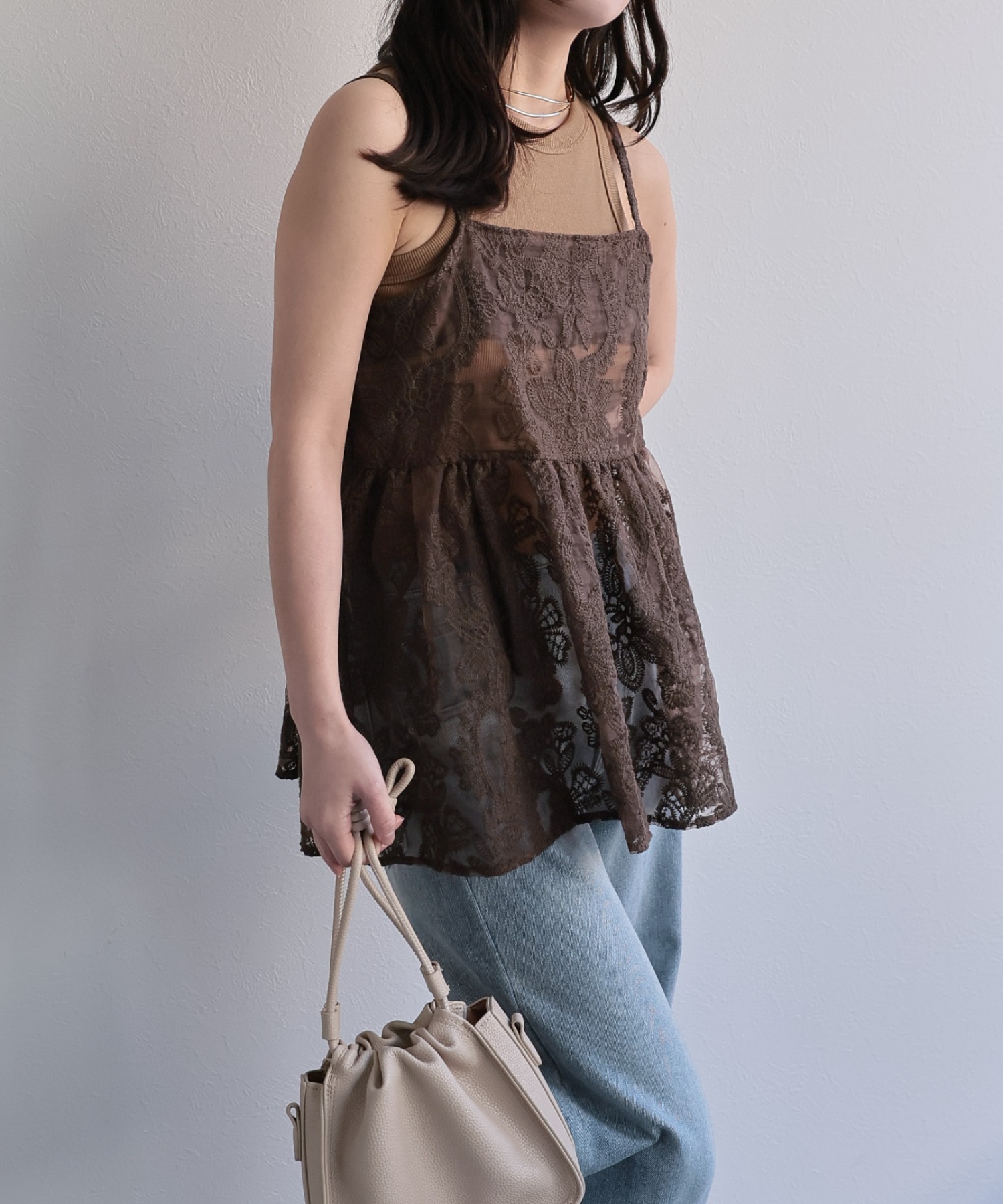 model：156cm 着用サイズ：FREE