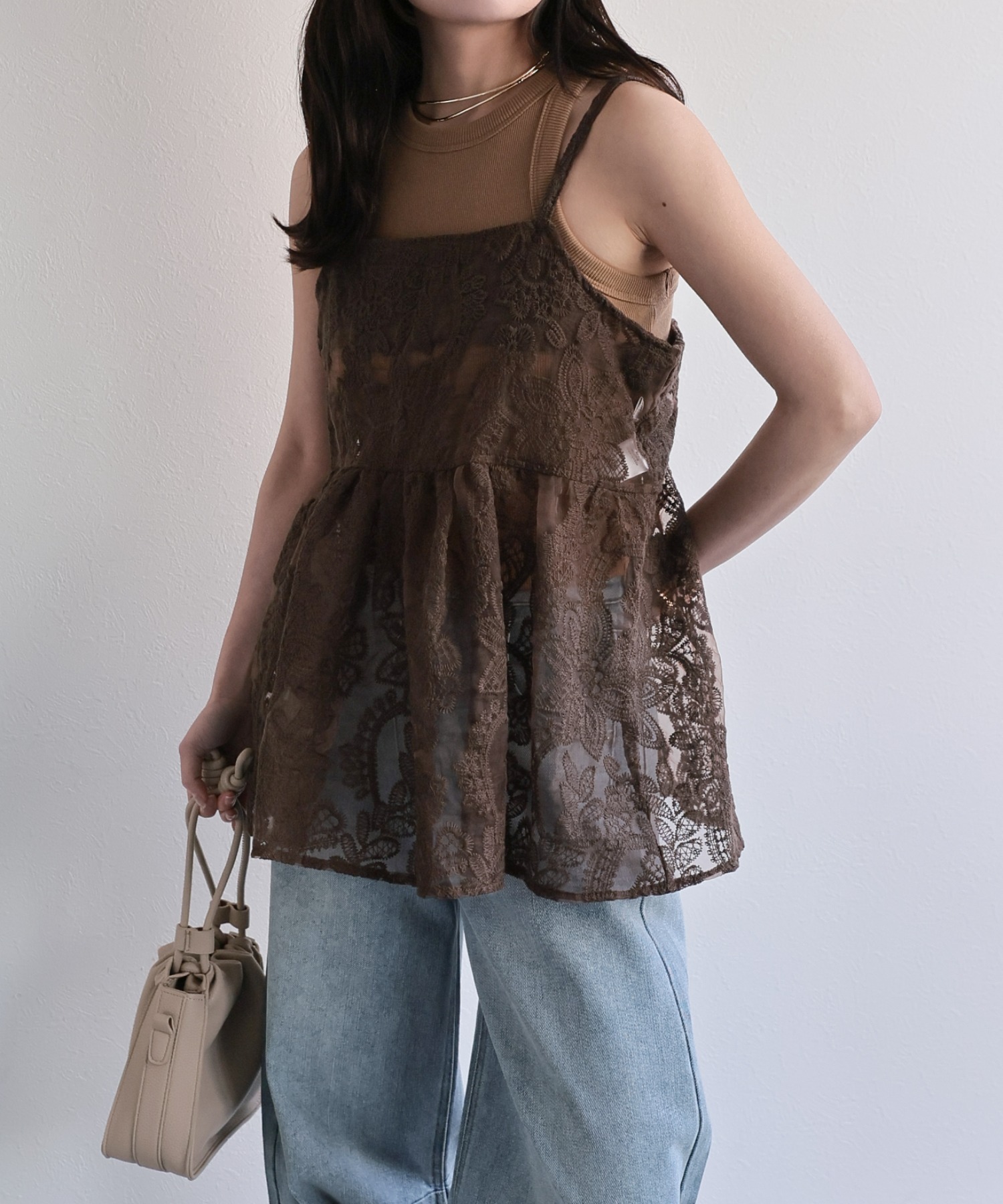 model：156cm 着用サイズ：FREE
