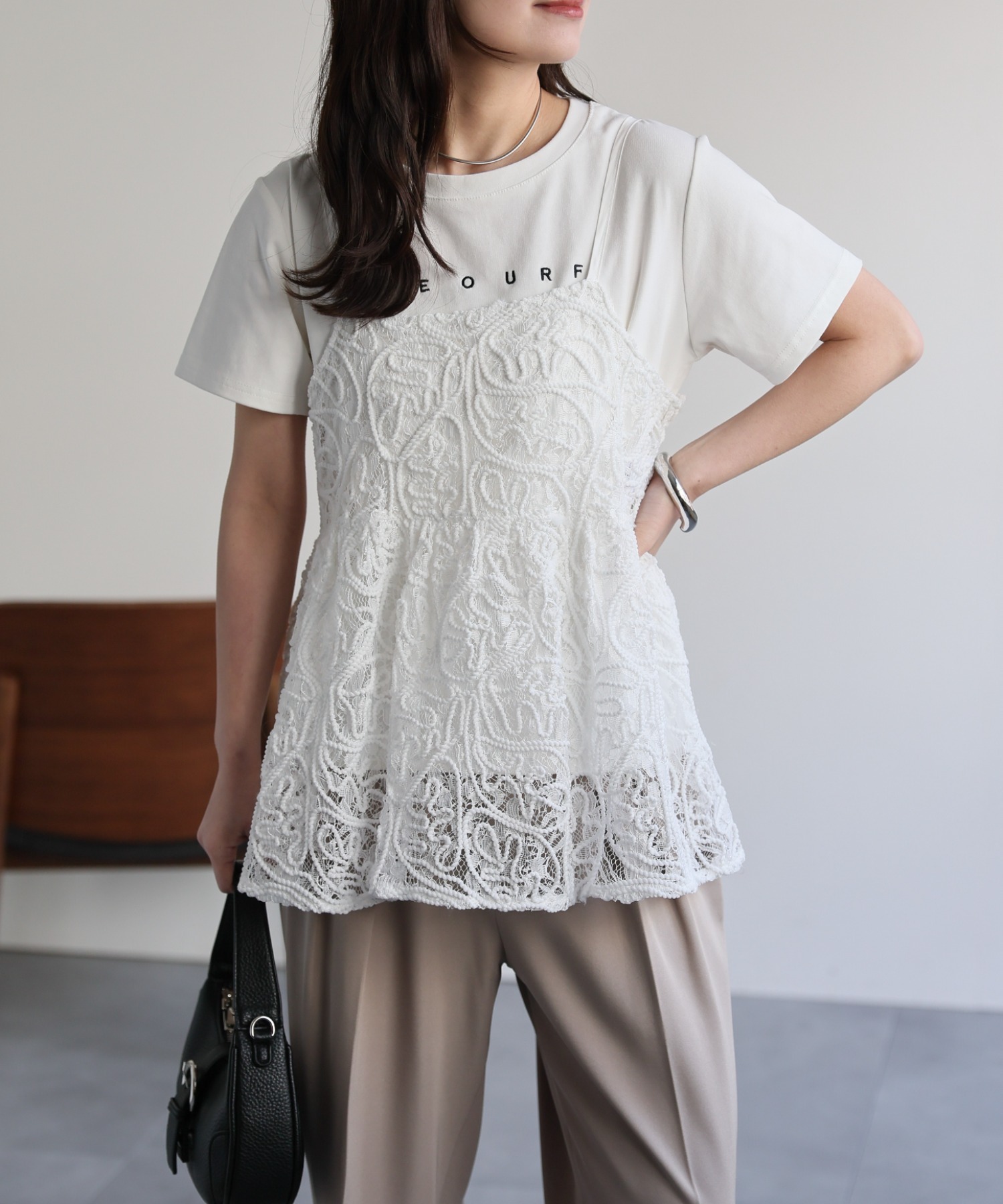 model：156cm 着用サイズ：FREE