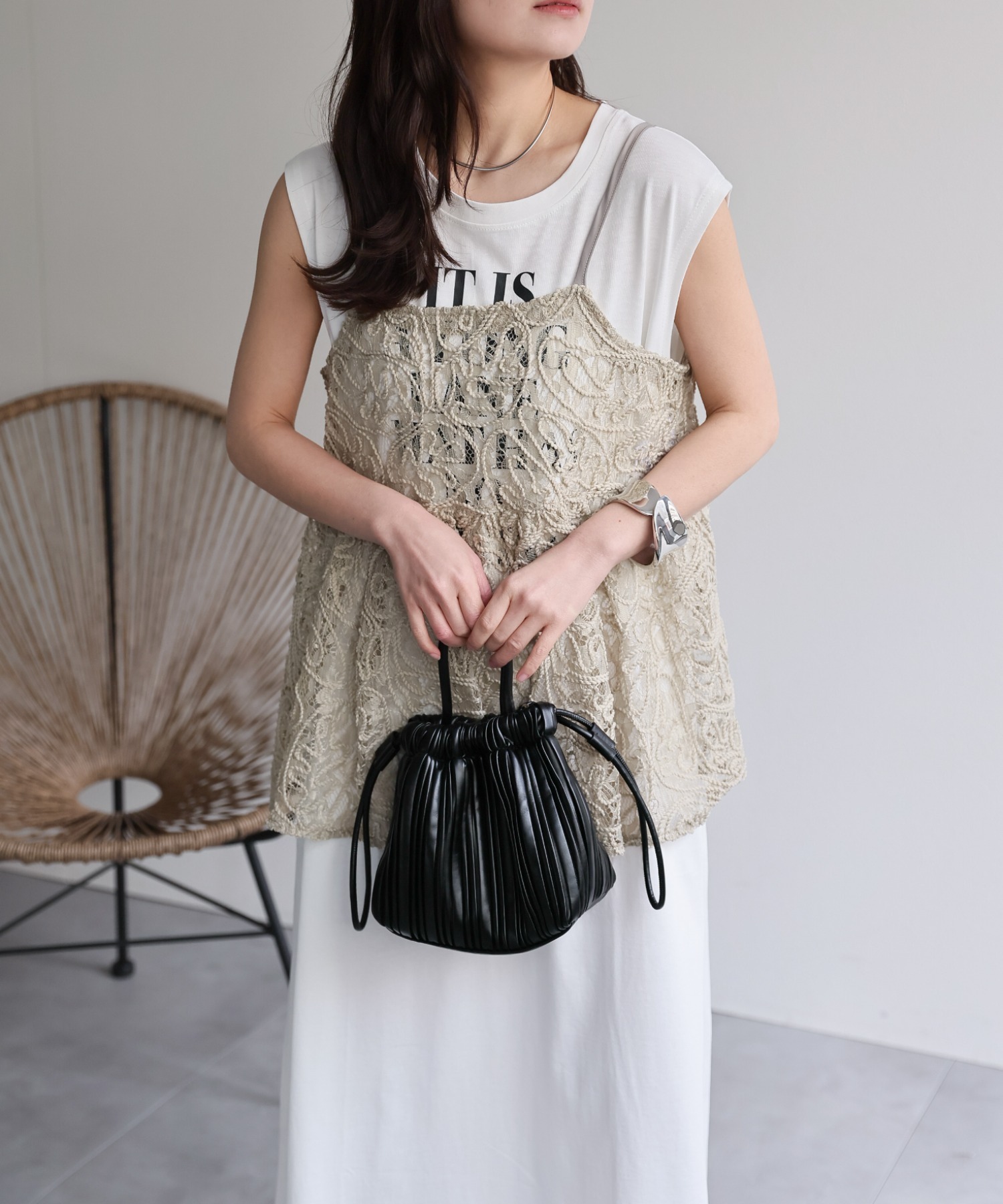 model：156cm 着用サイズ：FREE