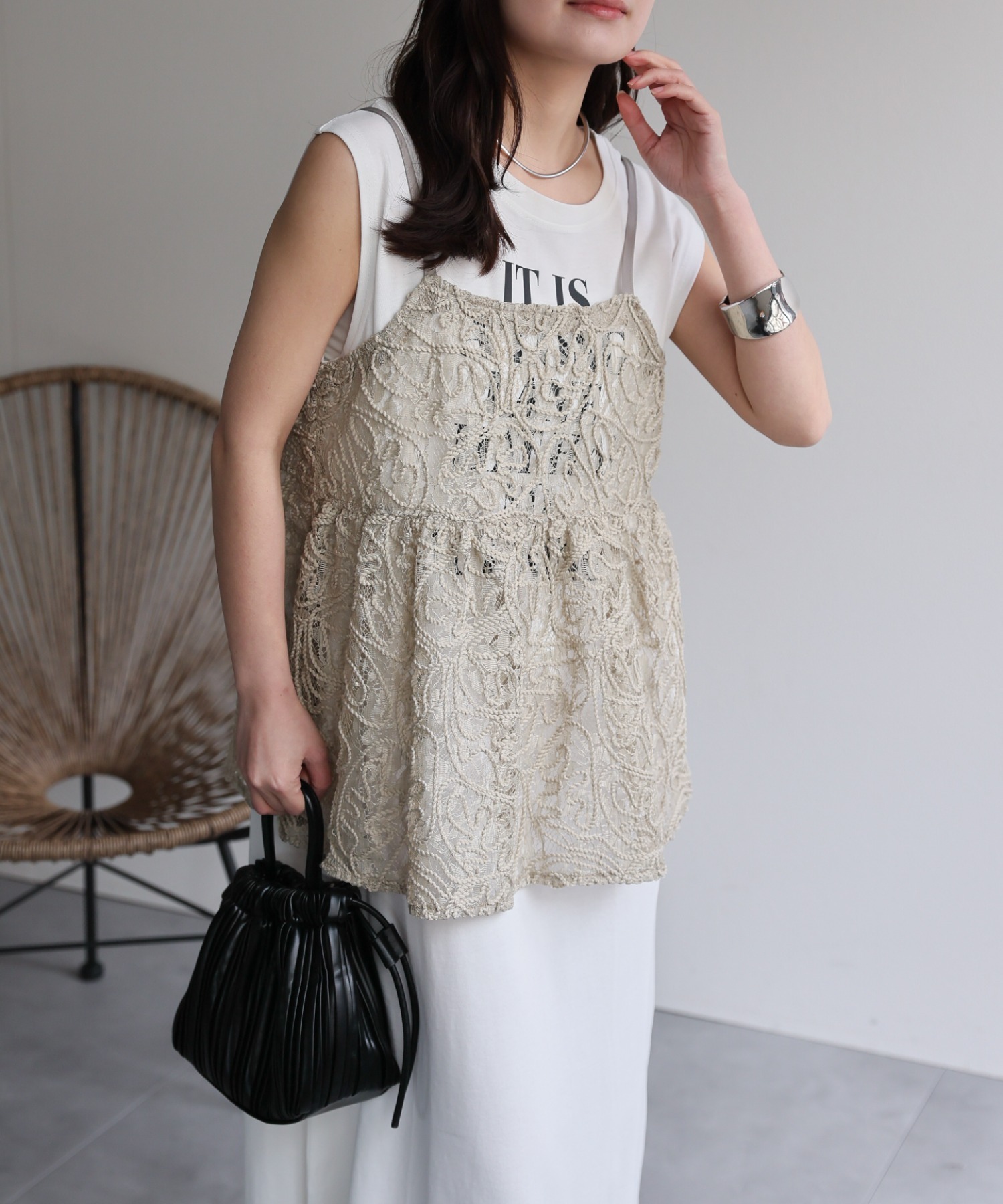 model：156cm 着用サイズ：FREE