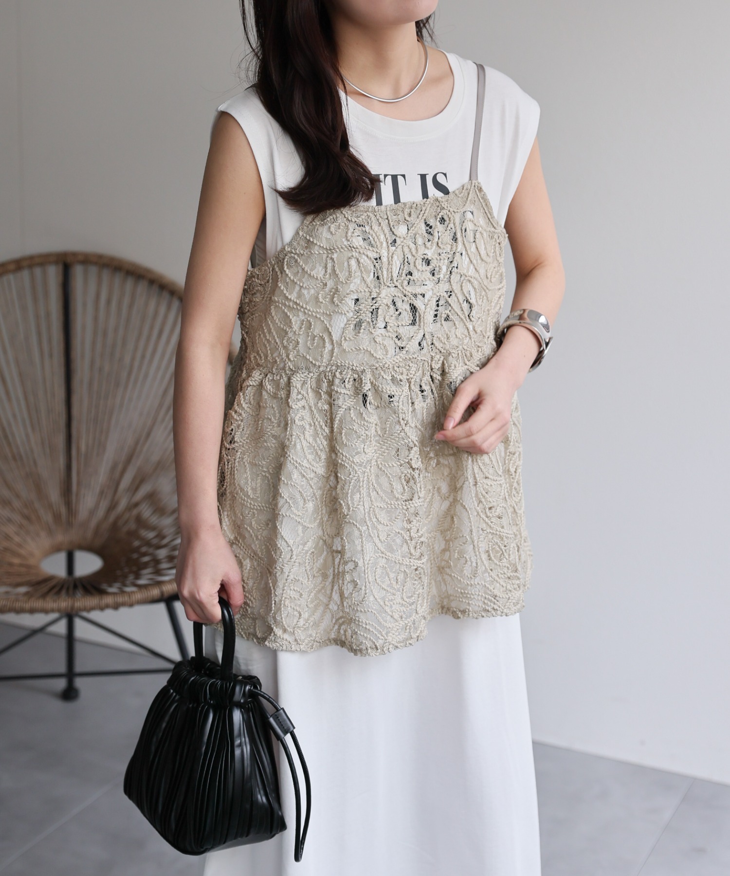 model：156cm 着用サイズ：FREE