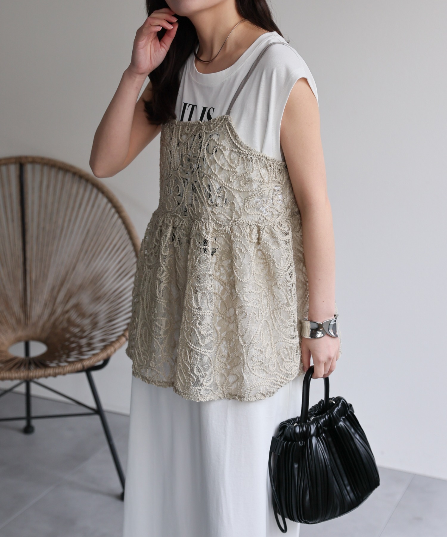 model：156cm 着用サイズ：FREE