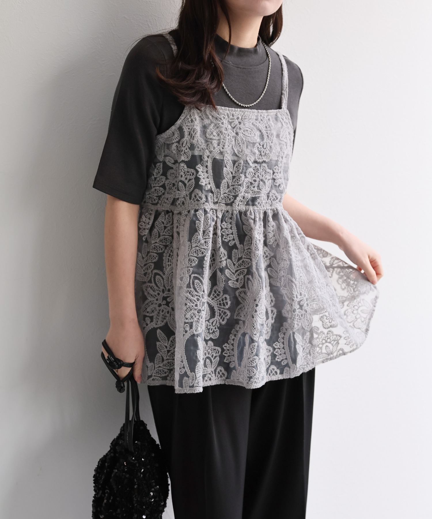 model：156cm 着用サイズ：FREE