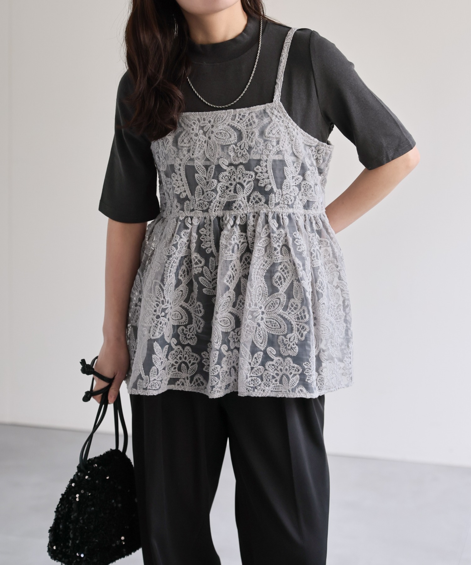 model：156cm 着用サイズ：FREE