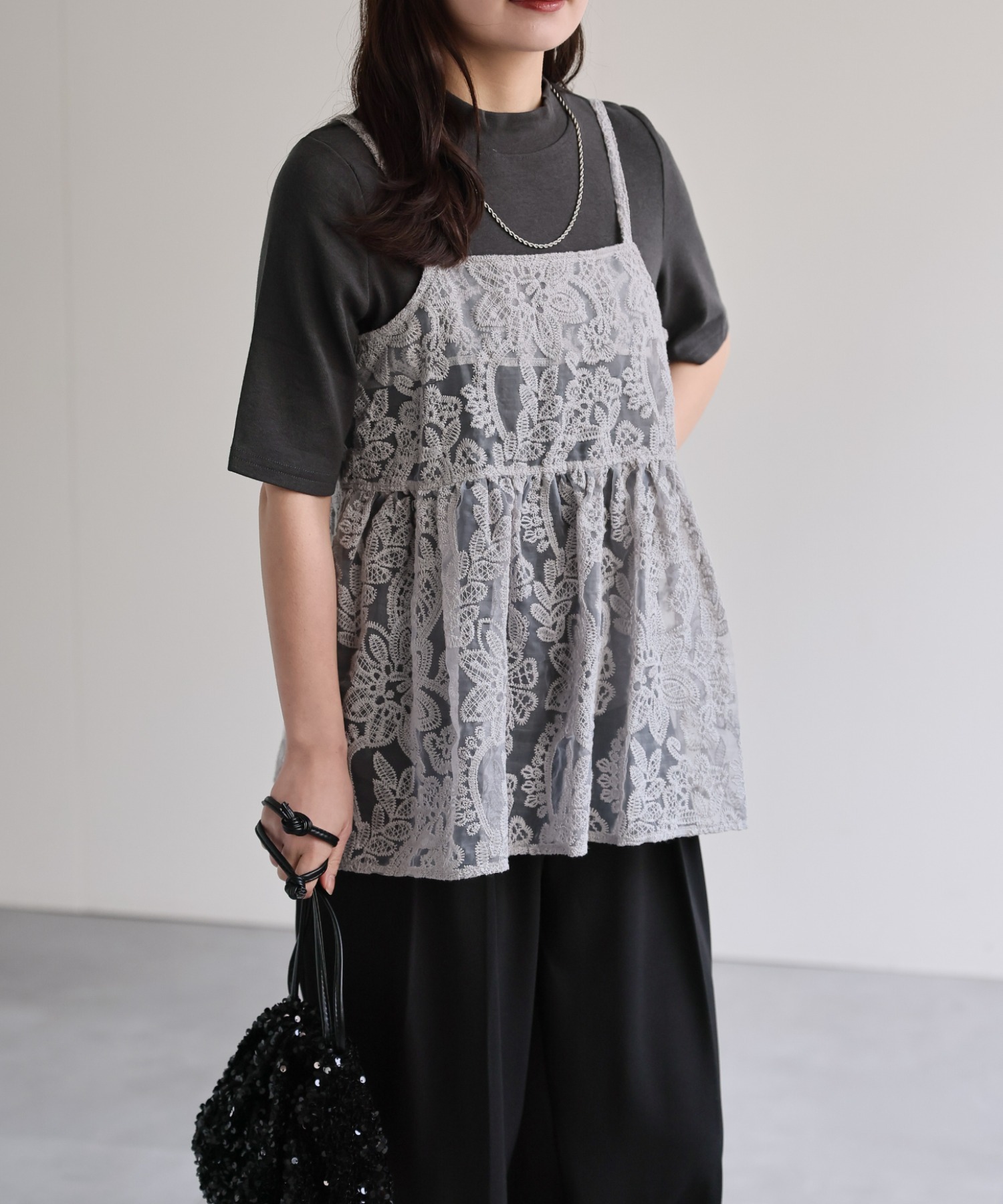 model：156cm 着用サイズ：FREE