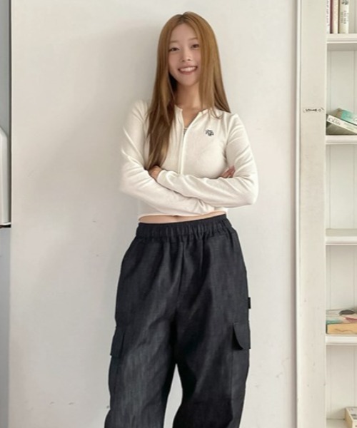 A'GEM/9 × .kom 『muah muah/ムーアムーア』 STITCH LOGO ZIPUP