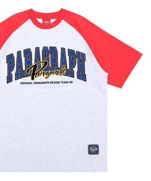 A'GEM/9 × .kom『paragraph/パラグラフ』Raglan sleeve Arch logo T-shirt/ラグラン切り替え  アーチロゴ半袖Tシャツ 韓国ブランドセレクト│A'GEM/9×.KOM【公式】｜韓国・ストリートブランド通販サイト エージェムナイン ドットケーオーエム