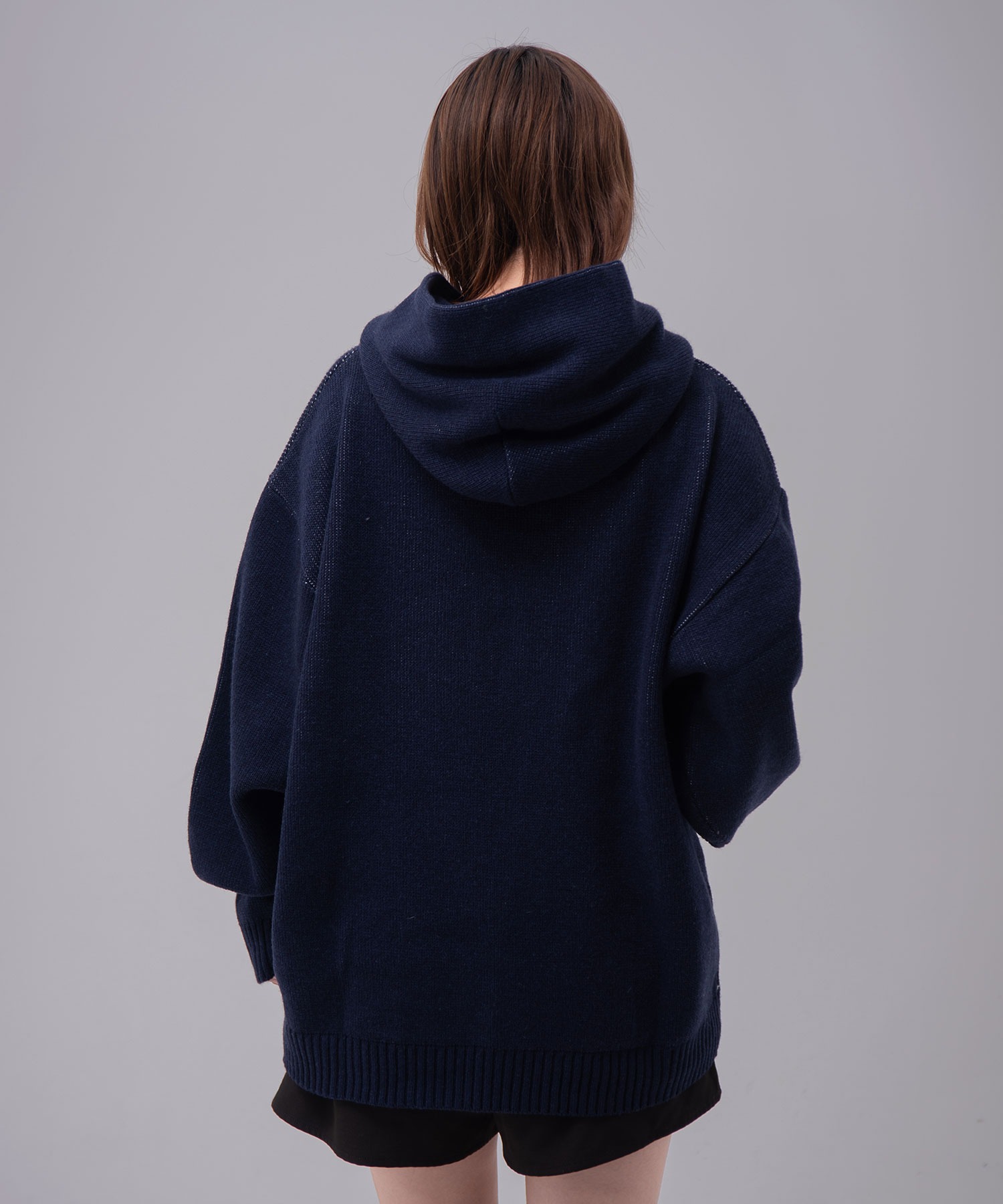 mahagrid/マハグリッド』 SCRIPT LOGO KNIT HOODIE/スクリプト